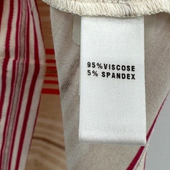 St. John Ivory Red Striped Capsule Knit Sleeveless Scoop Neck Small Tank Top - Picture 4 of 8